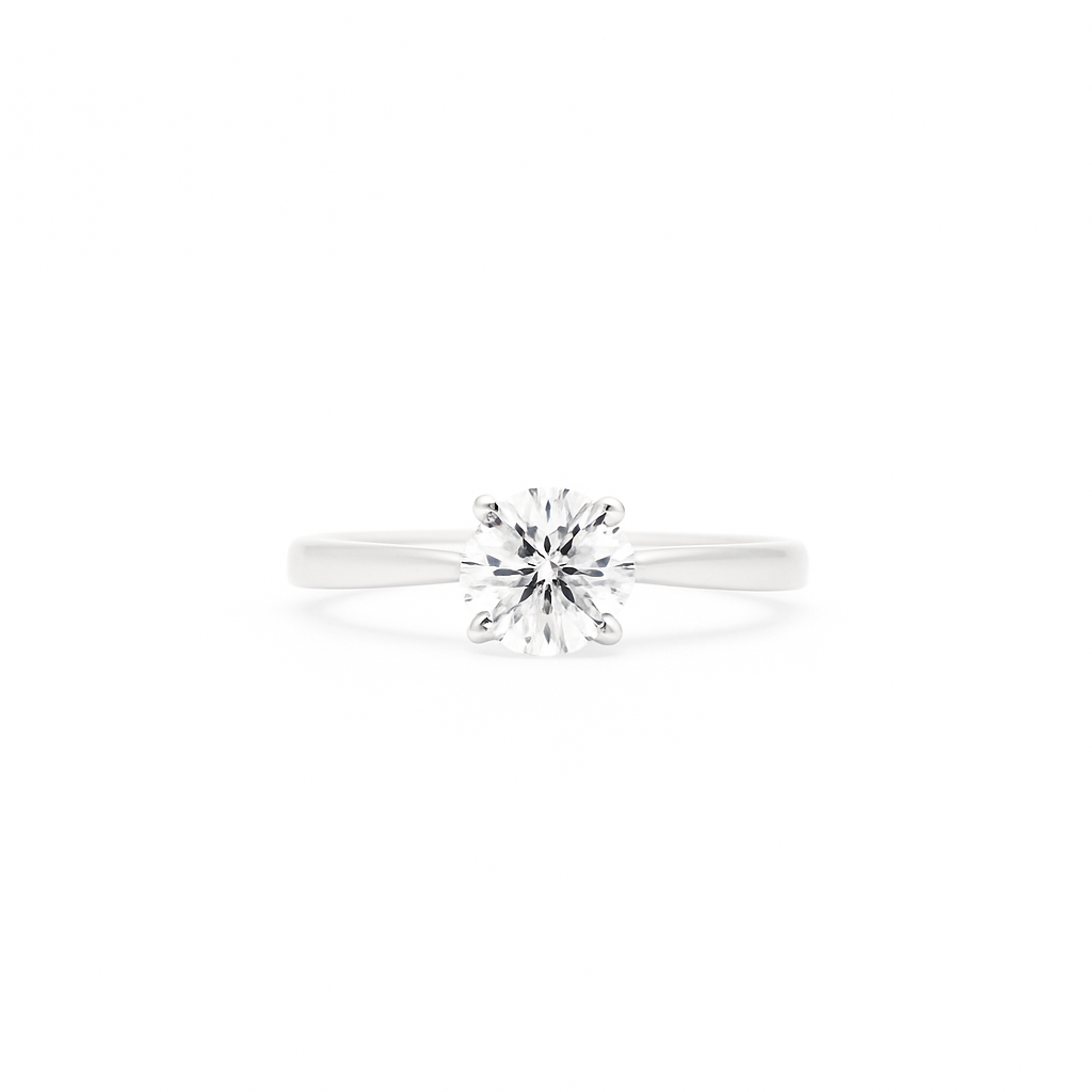 Solitaire Ring | Lab Grown Diamond 14K White Gold US 7