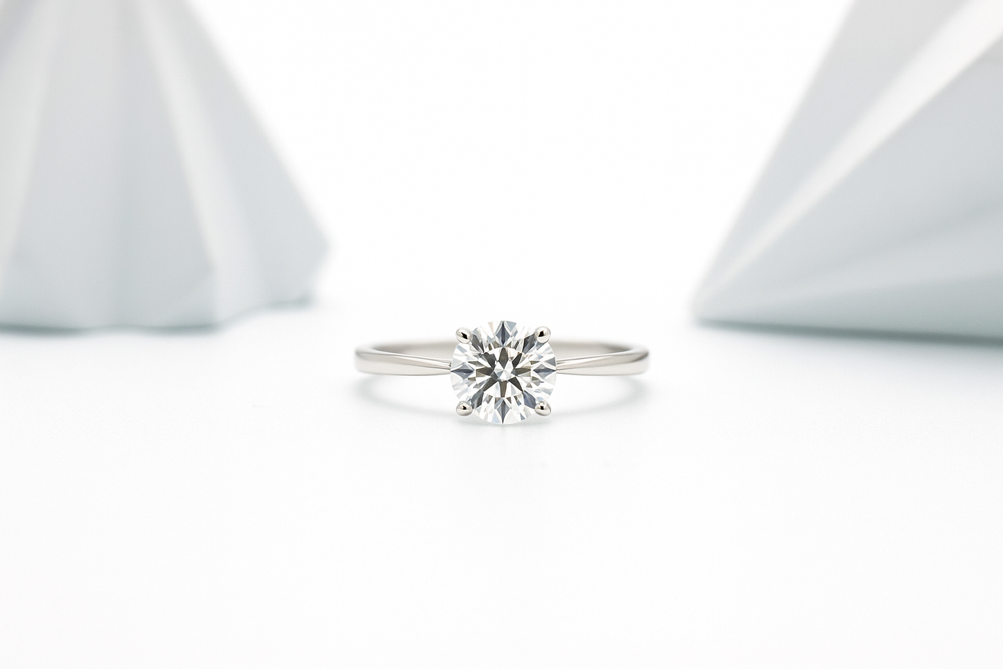 Solitaire Ring | Lab Grown Diamond 14K White Gold US 7