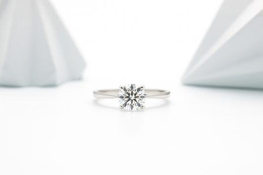 Solitaire Ring | Lab Grown Diamond 14K White Gold US 7