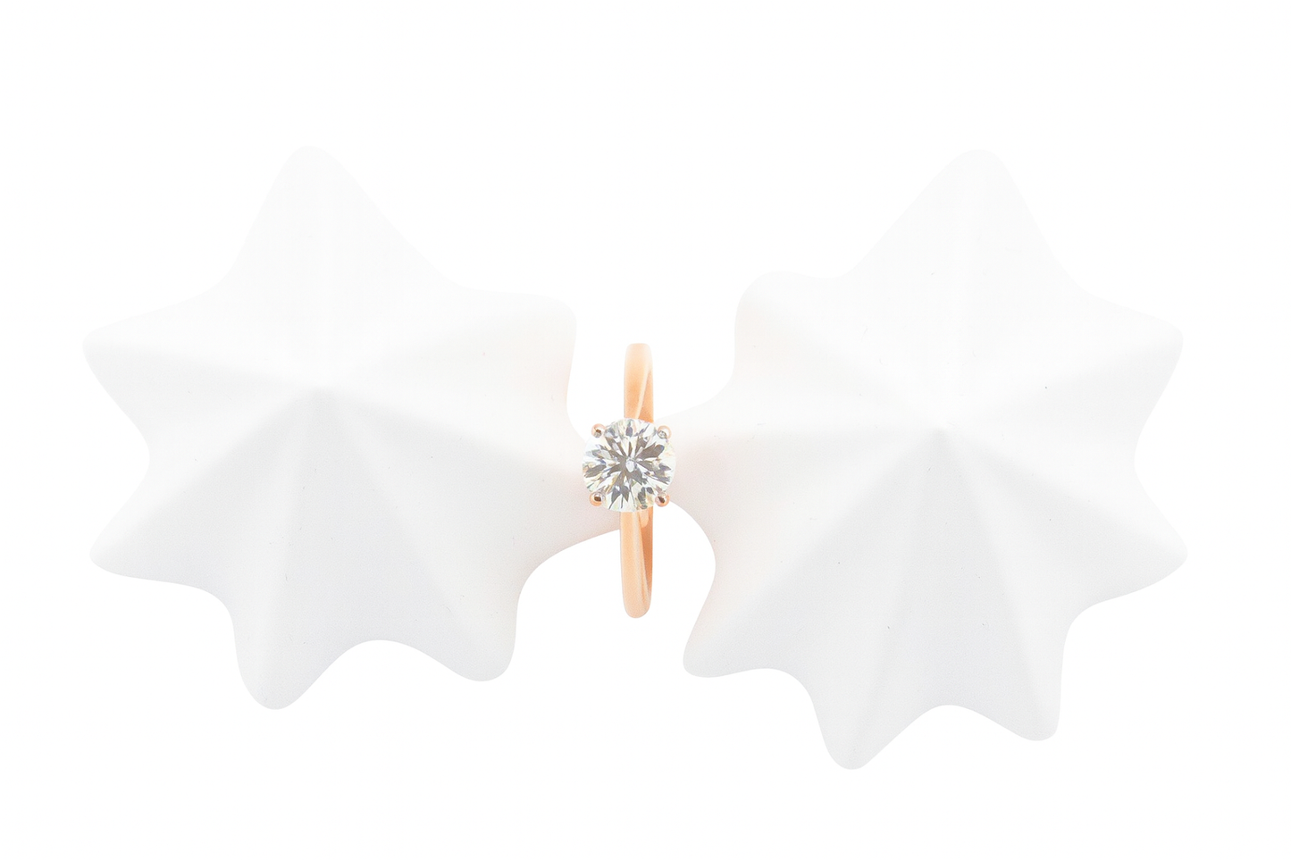 Solitaire Ring | Round Lab Grown Diamond 14K Rose Gold (US Size 7)