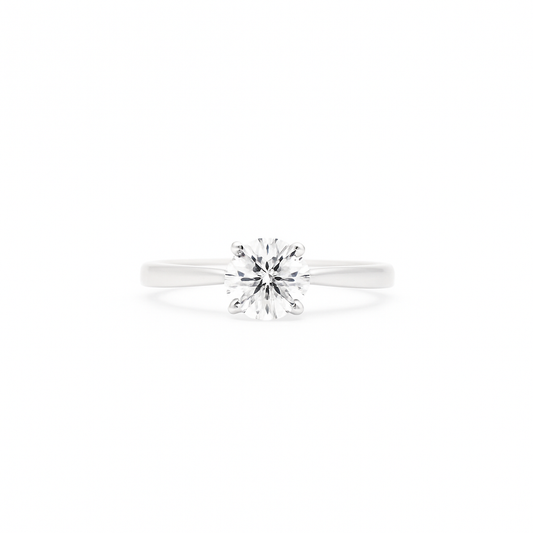 Solitaire Ring | Lab Grown Diamond 14K White Gold US 7