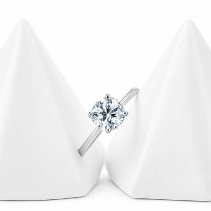 Solitaire Ring | Lab Grown Diamond 14K White Gold US 7
