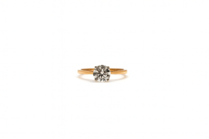 Solitaire Ring | Round Lab Grown Diamond 14K Rose Gold (US Size 7)