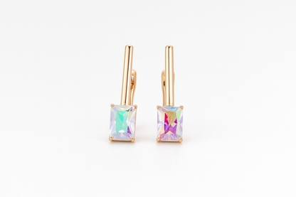Radiant Prism Gold Earrings