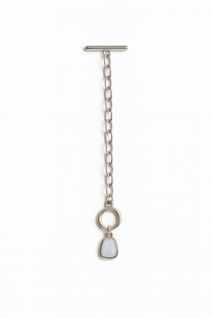Lustrous Pearl Drop Bracelet - Silver Adjustable Chain - Elegant Jewelry