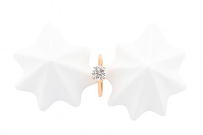 Solitaire Ring | Round Lab Grown Diamond 14K Rose Gold (US Size 7)