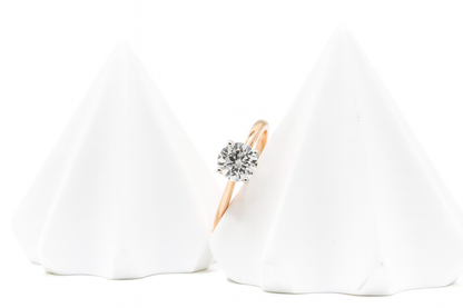 Solitaire Ring | Round Lab Grown Diamond 14K Rose Gold (US Size 7)