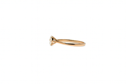 Solitaire Ring | Round Lab Grown Diamond 14K Rose Gold (US Size 7)