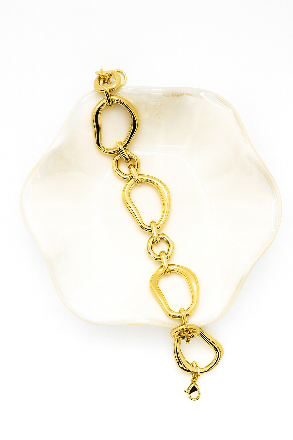 Modern Gold Organic Link Bracelet