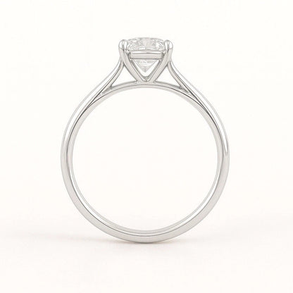 Solitaire Ring | Round Lab Grown Diamond 14K White Gold US 7